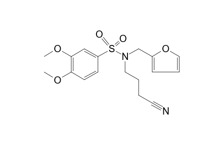 N-(3-Cyanopropyl)-N-(2-furylmethyl)-3,4-dimethoxybenzenesulfonamide