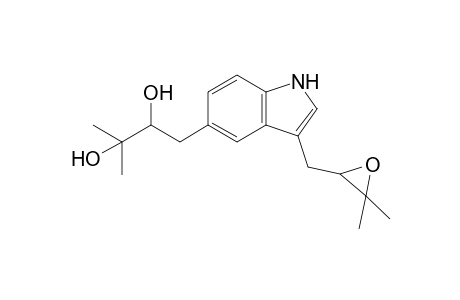 5-(2'',3''-Dihydroxy-3''-methylbutyl)-3-(2',3'-epoxy-3'-methylbutyl)indole