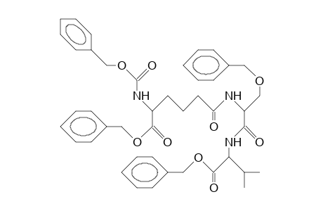 N-Benzyloxycarbonyl-A-benzyl-ester-D-L-A-amino-adipoyl-O-benzyl-D-serinyl-D-valine benzyl ester