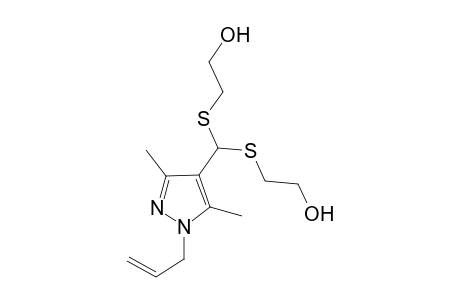 2,2'-{[(3,5-Dimethyl-1-(prop-2-en-1-yl)-1H-pyrazol-4-yl)methanediyl]disulfanediyl}diethanol