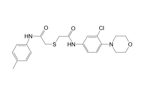 2-[2-(3-chloro-4-morpholin-4-ylanilino)-2-oxoethyl]sulfanyl-N-(4-methylphenyl)acetamide