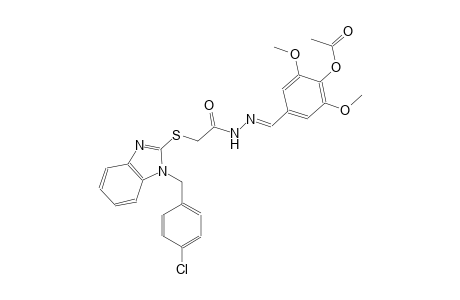 acetic acid, [[1-[(4-chlorophenyl)methyl]-1H-benzimidazol-2-yl]thio]-, 2-[(E)-[4-(acetyloxy)-3,5-dimethoxyphenyl]methylidene]hydrazide