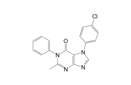 6H-Purin-6-one, 7-(4-chlorophenyl)-1,7-dihydro-2-methyl-1-phenyl-