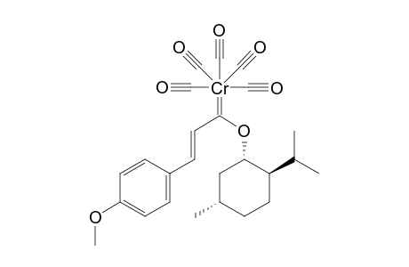 Pentacarbonyl[1-((1R*,2S*,5R*)-menthyloxy)-trans-3-(4-methoxyphenyl)-2-propenylidene]chromium(0)