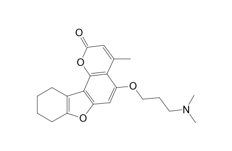 5-(3-(dimethylamino)propoxy)-4-methyl-8,9,10,11-tetrahydro-2H-benzofuro[2,3-h]chromen-2-one