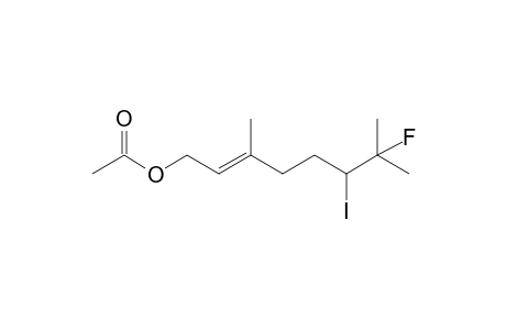 7-Fluoro-6-iodo-3,7-dimethyl-2-octenyl acetate