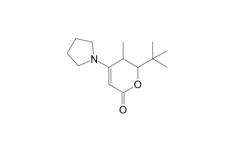 5,6-Dihydro-6-tert-butyl-5-methyl-4-(pyrrolidin-1-yl)pyran-2-one