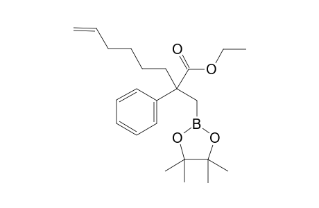 Ethyl 2-phenyl-2-((4,4,5,5-tetramethyl-1,3,2-dioxaborolan-2-yl)methyl)oct-7-enoate