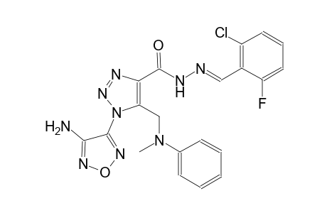 1-(4-amino-1,2,5-oxadiazol-3-yl)-N'-[(E)-(2-chloro-6-fluorophenyl)methylidene]-5-[(methylanilino)methyl]-1H-1,2,3-triazole-4-carbohydrazide