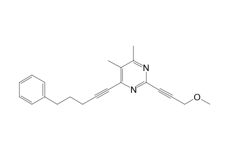 2-(3-Methoxyprop-1-ynyl)-4,5-dimethyl-6-(5-phenylpent-1-ynyl)pyrimidine