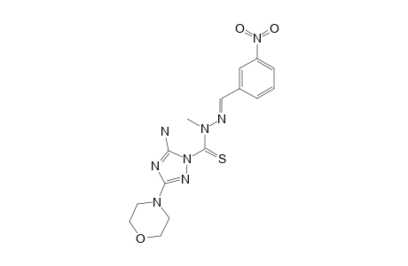 5-amino-N-methyl-3-morpholino-N-[(3-nitrobenzylidene)amino]-1,2,4-triazole-1-carbothioamide