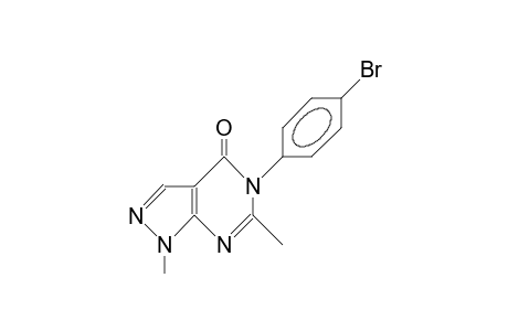 1,6-Dimethyl-5-(4-bromo-phenyl)-1H-pyrazolo(3,4-D)pyrimidin-4(5H)-one
