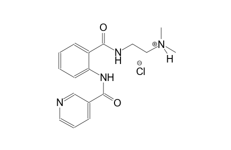 ethanaminium, N,N-dimethyl-2-[[2-[(3-pyridinylcarbonyl)amino]benzoyl]amino]-, chloride