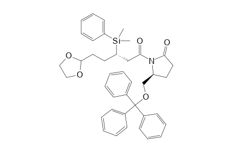 (5S)-1-[(3S)-3-[dimethyl(phenyl)silyl]-5-(1,3-dioxolan-2-yl)-1-oxopentyl]-5-[(triphenylmethyl)oxymethyl]-2-pyrrolidinone