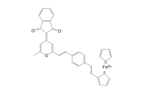 2{2-[4-(2-Ferrocenylvinyl)styryl]-6-methyl-4H-pyran-4-yliden}-1,3-indandione