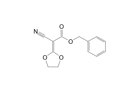 (phenylmethyl) 2-cyano-2-(1,3-dioxolan-2-ylidene)ethanoate
