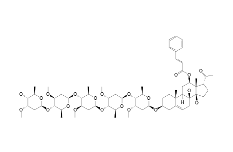 IKEMAGENIN-3-O-BETA-D-CYMAROPYRANOSYL-(1->4)-BETA-D-OLEANDROPYRANOSYL-(1->4)-BETA-D-OLEANDROPYRANOSYL-(1->4)-BETA-D-CYMAROPYRANOSYL-BETA-D-CYMAROPYRANOSIDE;#6