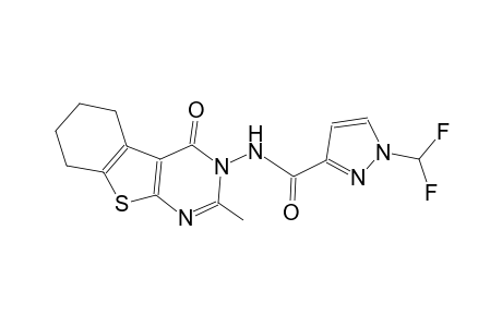 1-(difluoromethyl)-N-(2-methyl-4-oxo-5,6,7,8-tetrahydro[1]benzothieno[2,3-d]pyrimidin-3(4H)-yl)-1H-pyrazole-3-carboxamide