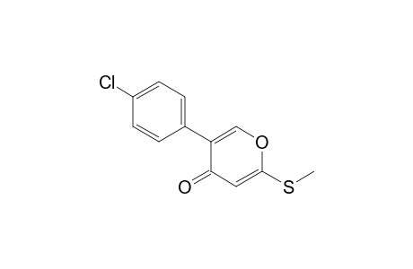 5-(4-Chlorophenyl)-2-(methylthio)-4-pyranone