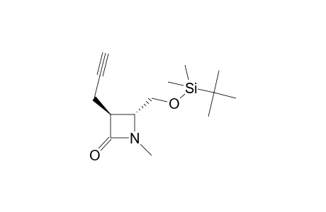 (3S*,4R*)-4-[((tert-Butyldimethylsilyl)oxy)methyl]-1-methyl-3-[prop-2-yn-1-yl]-2-azetidinone