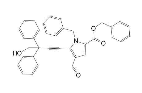 Benzyl 1-benzyl-4-formyl-5-(4-hydroxy-3,3-diphenylbut-1-ynyl)-1H-pyrrole-2-carboxylate