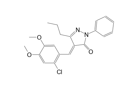 (4E)-4-(2-chloro-4,5-dimethoxybenzylidene)-2-phenyl-5-propyl-2,4-dihydro-3H-pyrazol-3-one