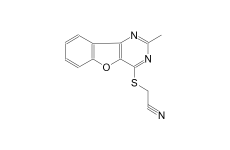 [(2-methyl[1]benzofuro[3,2-d]pyrimidin-4-yl)sulfanyl]acetonitrile