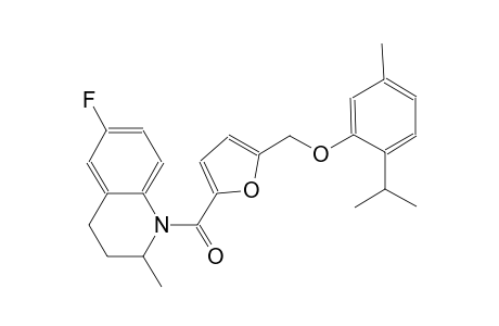 {5-[(6-fluoro-2-methyl-3,4-dihydro-1(2H)-quinolinyl)carbonyl]-2-furyl}methyl 2-isopropyl-5-methylphenyl ether