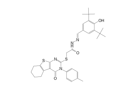 N'-[(E)-(3,5-ditert-butyl-4-hydroxyphenyl)methylidene]-2-{[3-(4-methylphenyl)-4-oxo-3,4,5,6,7,8-hexahydro[1]benzothieno[2,3-d]pyrimidin-2-yl]sulfanyl}acetohydrazide