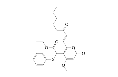 2-[4-methoxy-6-oxo-2-[(E)-3-oxooct-1-enyl]-3-pyranyl]-2-(phenylthio)acetic acid ethyl ester