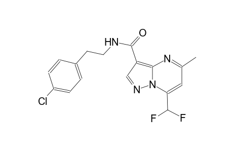 N-[2-(4-chlorophenyl)ethyl]-7-(difluoromethyl)-5-methylpyrazolo[1,5-a]pyrimidine-3-carboxamide