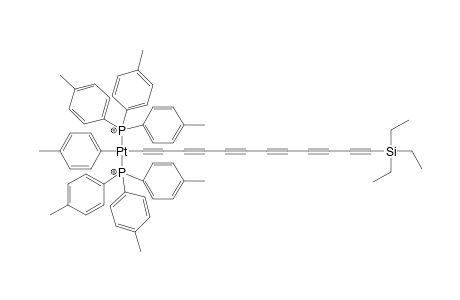 trans-[Pt(p-tol){P(p-tol)3}2{hexa(ethynyl)triethylsilane}] [PtC12Si]