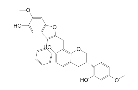 (3S)-3-(2-hydroxy-4-methoxy-phenyl)-8-[(5-hydroxy-6-methoxy-3-phenyl-benzofuran-2-yl)methyl]chroman-7-ol