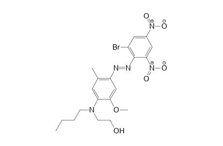 2-Bromo-4,6-dinitroaniline->2-(N-butyl-5-methyl-o-anisidino)ethanol