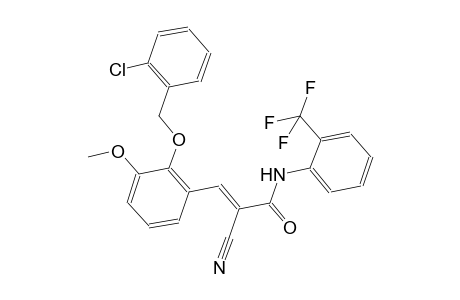 (2E)-3-{2-[(2-chlorobenzyl)oxy]-3-methoxyphenyl}-2-cyano-N-[2-(trifluoromethyl)phenyl]-2-propenamide