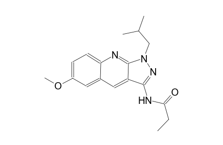 N-(1-isobutyl-6-methoxy-1H-pyrazolo[3,4-b]quinolin-3-yl)propanamide