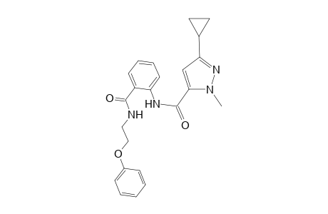 3-cyclopropyl-1-methyl-N-{2-[(2-phenoxyethyl)carbamoyl]phenyl}-1H-pyrazole-5-carboxamide