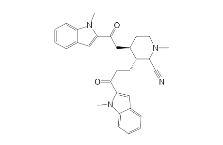 2-CYANO-1-METHYL-3-(2-[(1-METHYL-2-INDOLYL)-CARBONYL]-ETHYL)-4-([(1-METHYL-2-INDOLYL)-CARBONYL]-METHYL)-PIPERIDINE