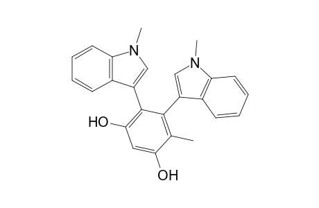 4-Methyl-5,6-bis(1-methyl-1H-indol-3-yl)-1,3-benzenediol