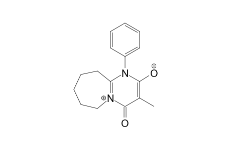 Pyrimido[1,2-a]azepinium, 4,6,7,8,9,10-hexahydro-2-hydroxy-3-methyl-4-oxo-1-phenyl-, hydroxide, inner salt