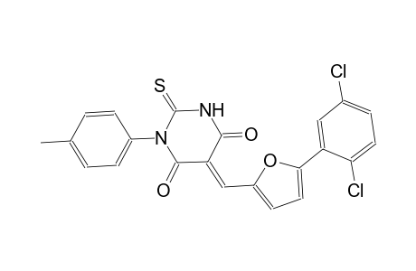 (5E)-5-{[5-(2,5-dichlorophenyl)-2-furyl]methylene}-1-(4-methylphenyl)-2-thioxodihydro-4,6(1H,5H)-pyrimidinedione
