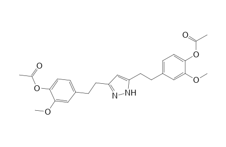 3,5-Bis[.beta.-(4-acetoxy-3-methoxyphenyl)ethyl]pyrazole