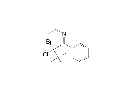 2-Propanamine, N-(2-bromo-2-chloro-3,3-dimethyl-1-phenylbutylidene)-