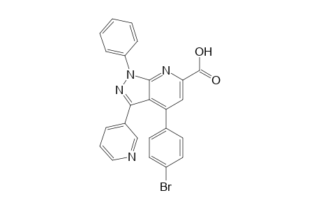 4-(4-Bromophenyl)-1-phenyl-3-(pyridin-3-yl)-1H-pyrazolo[3,4-b]pyridine-6-carboxylic acid