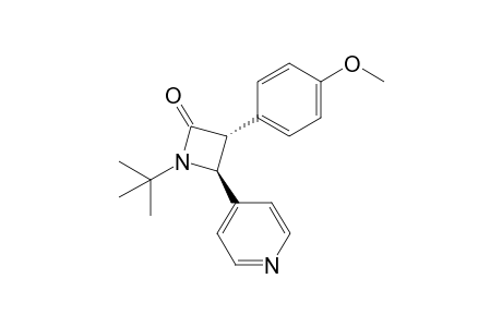 trans-1-tert-Butyl-3-(4-methoxyphenyl)-4-pyridin-4-ylazetidin-2-one