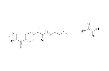 p-(2-thenoyl)hydratropic acid, 3-(dimethylmino)propyl ester,oxalate(1:1)(salt)