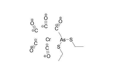 Chromium bis(ethylsulfanyl)-methyl-arsane pentacarbonyl