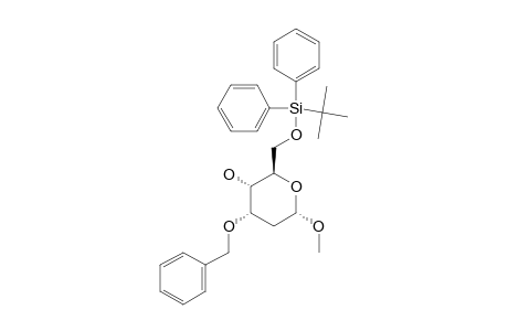METHYL-3-O-BENZYL-6-O-TERT.-BUTYLDIPHENYLSILYL-2-DEOXY-ALPHA-D-RIBO-HEXOPYRANOSIDE