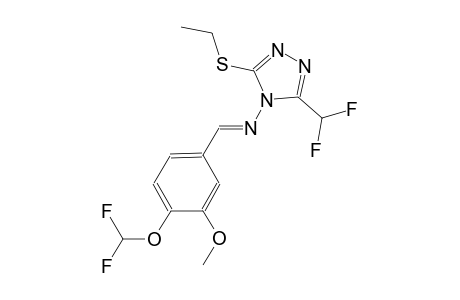 N-{(E)-[4-(difluoromethoxy)-3-methoxyphenyl]methylidene}-3-(difluoromethyl)-5-(ethylsulfanyl)-4H-1,2,4-triazol-4-amine