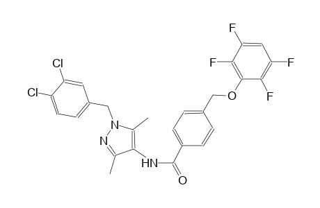 N-[1-(3,4-dichlorobenzyl)-3,5-dimethyl-1H-pyrazol-4-yl]-4-[(2,3,5,6-tetrafluorophenoxy)methyl]benzamide